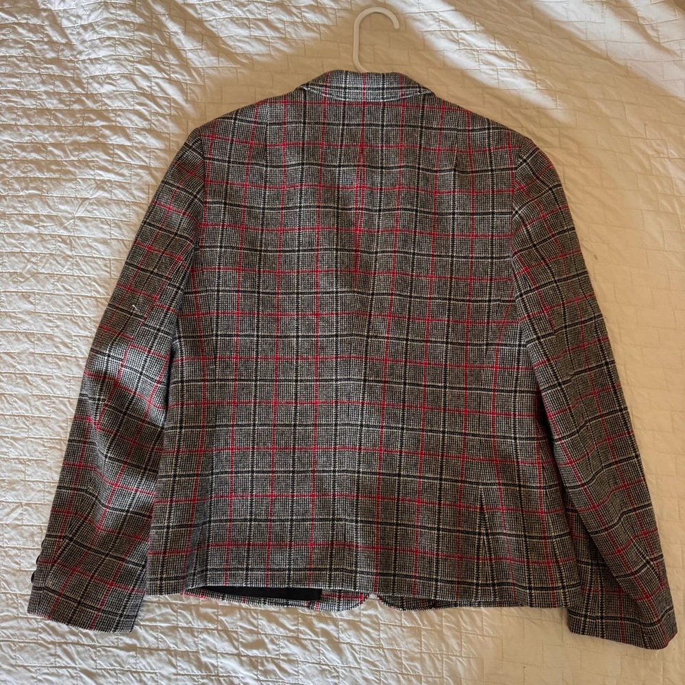 Pendleton Wool Plaid Vintage Blazer with Red Accents Womens 10 - Picture 4 of 9